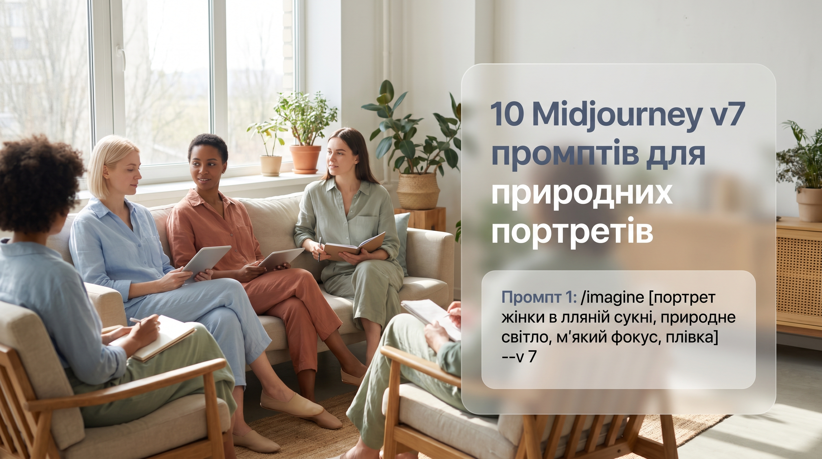 10 Midjourney v7 промптов для естественных портретов